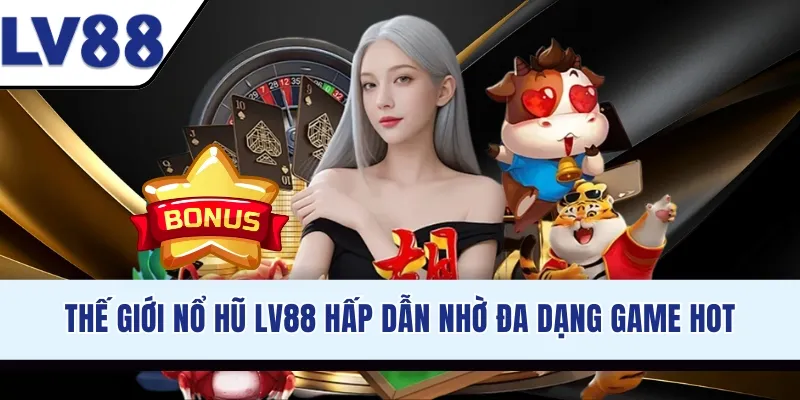 Thế giới nổ hũ LV88 hấp dẫn nhờ đa dạng game hot
